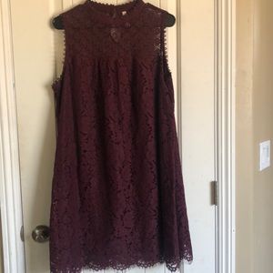Burgundy Lace Dress